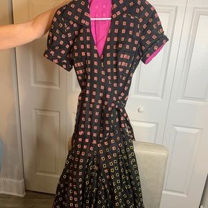 Pink and black dress